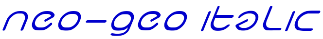 neo-geo italic font
